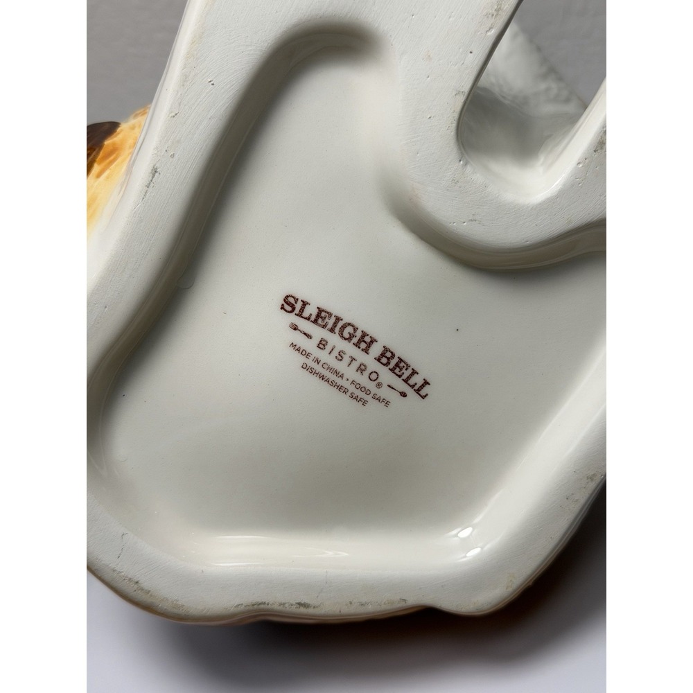 Sleigh Bell Bistro Dog Cookie Treat Jar Beagle Christmas Holiday Decoration - Picture 7 of 10